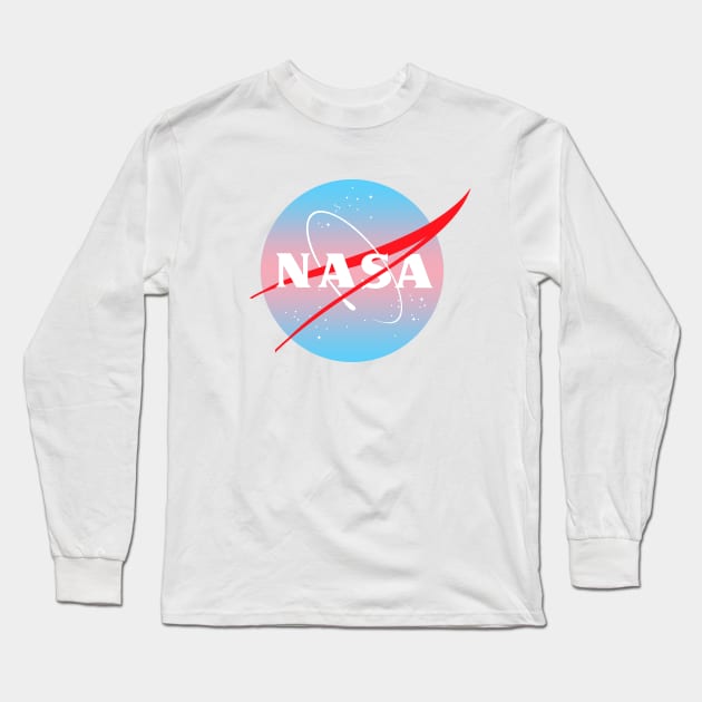 Subtle Trans NASA Long Sleeve T-Shirt by GasparArts